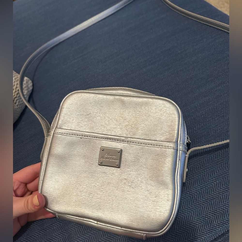 Lauren Ralph Lauren metallic crossbody purse